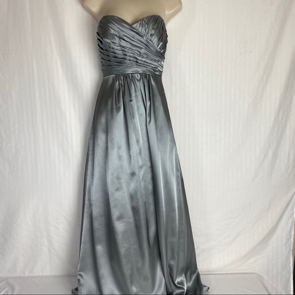 B2 Formal Dress Strapless Platinum Pleated